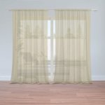 Sablio Záclony Žlutohnědá: 2ks 150x250cm – Hledejceny.cz
