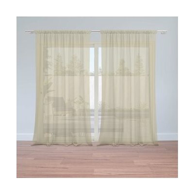 Sablio Záclony Žlutohnědá: 2ks 150x250cm – Hledejceny.cz