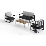 Hanah Home Garden Lounge Set MTLKNP001 Anthracite Black – Hledejceny.cz