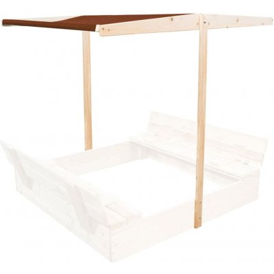 Aga Stříška na dětské pískoviště 120x120 cm Hnědá – Sleviste.cz