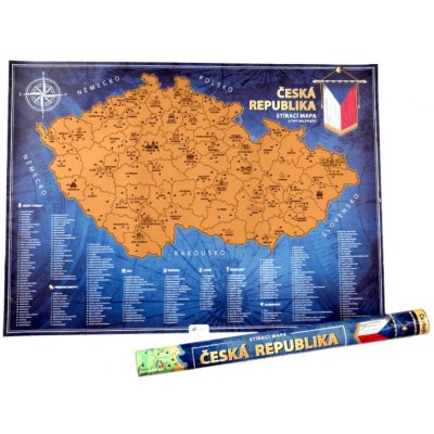 Stírací mapa České republiky – Zboží Dáma