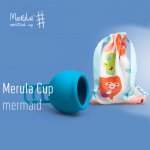 Merula Menstruační kalíšek Mermaid modrá vel. univerzální – Zboží Dáma