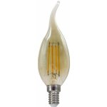 Diolamp LED Filament žárovka Candle Flame Amber CF35 4W/230V/E14/2700K/500Lm/360°/Step Dim – Hledejceny.cz
