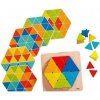 Dřevěná hračka Haba kostky puzzle magické trojúhelníky 100 dílků
