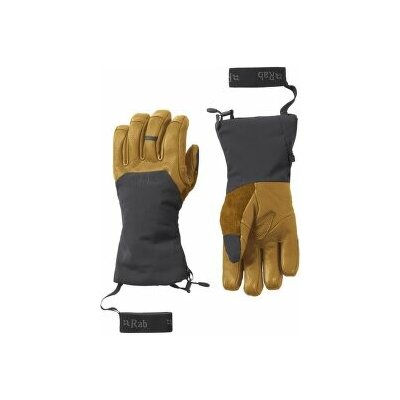Rab Guide GTX Gauntlets Black/Tan hnědá – Zboží Mobilmania