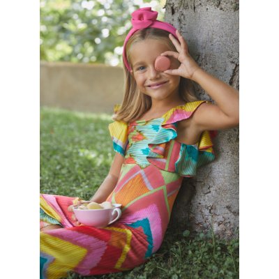 Abel & Lula overal s volány hedvábný barvený – Zboží Dáma