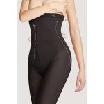 Fiore Hladké zeštíhlující silonky Bikini 20 DEN vysoký pas Černá – Zboží Dáma