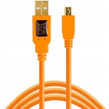 Tether Tools CU5451 USB A - mini USB B, 4,6m, oranžový