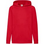 Fruit of the Loom Dětská lehká mikina s kapucí světle šedý melír – Zboží Dáma