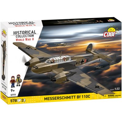 COBI 5777 - World War II Německý těžký stíhací-bombardovací letoun MESSERSCHMITT BF 110C 1:32 – Sleviste.cz