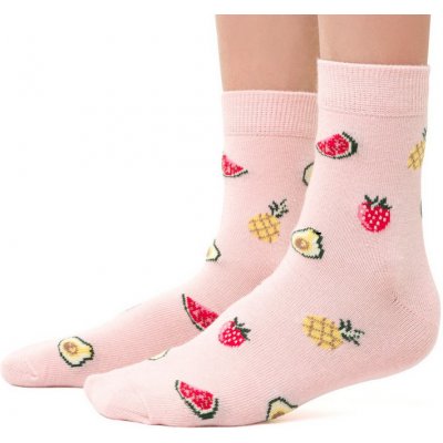 Dívčí ponožky Ovoce světle růžová