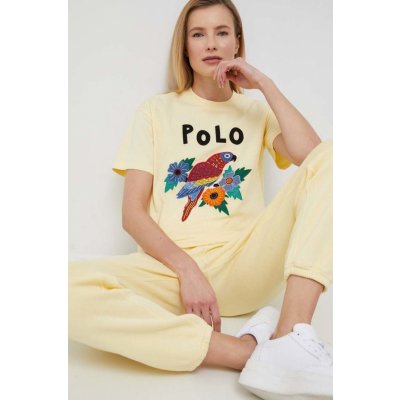 Ralph Lauren bavlněné tričko Polo žlutá – Zboží Mobilmania