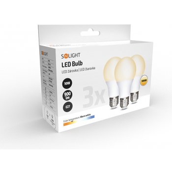 Solight žárovka LED E27 10W A60 bílá teplá ECOLUX