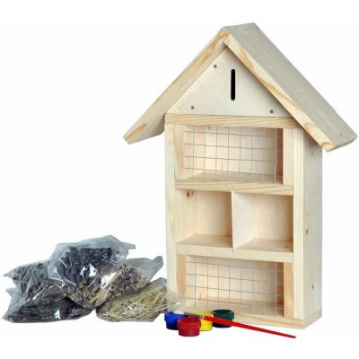 ČistéDřevo dřevěný Hmyzí hotel k dozdobení 34 x 12 x 45 cm – HobbyKompas.cz