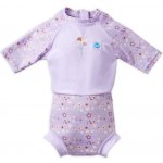 Splash About Plavky Happy Nappy kostýmek rukáv Sunsuit Lilac Spring – Sleviste.cz