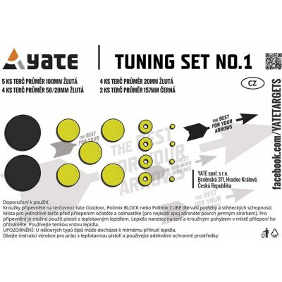 YATE Terčovnice TUNING SET No.1 20 - 150 mm – Zboží Mobilmania