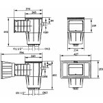 KRIPSOL skimmer sání 200x180 mm