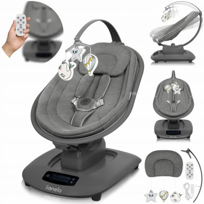 Lionelo Lehátko Blossom Grey Concrete – Zboží Mobilmania