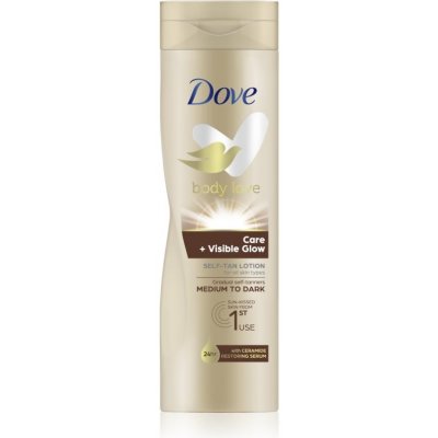 Dove Body Love samoopalovací mléko na tělo odstín Medium To Dark 250 ml – Zboží Mobilmania