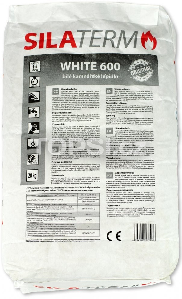 Silaterm WHITE 600 lepidlo do 600 °C 25 kg bílé od 855 Kč - Heureka.cz