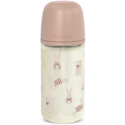 Suavinex Láhev sklo Wonderland fyziologická SX Pro růžový králík 240 ml – Sleviste.cz