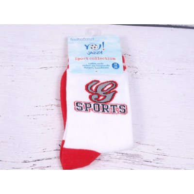 Yo Jazzy ponožky sport bíločervené sports – Zboží Mobilmania