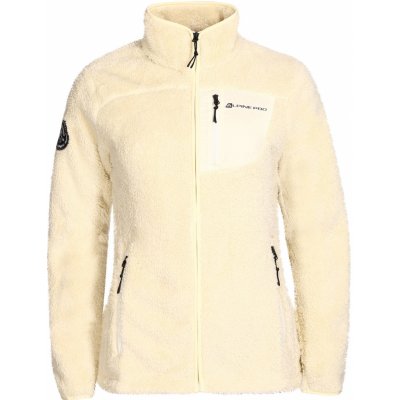 Alpine Pro Krémová dámská flísová mikina na zip FERADA – Zboží Dáma