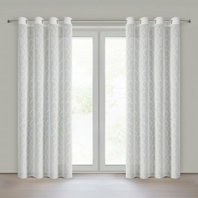 EUROFIRANY ZÁCLONA NA KROUŽCÍCH RAYA 140X250 CM VZOROVANÁ – Hledejceny.cz