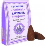Ayurvedic Lavender backflow indické vonné františky tekoucí dým 10 ks – Zboží Dáma