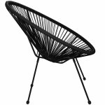 SPRINGOS LOA GF0085 Ratanové zahradní křeslo černé – Zboží Dáma