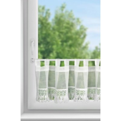 Takoy Záclonka ROXANA z etamínu zdobená krajkou s třásněmi 30 x 150 cm-HF-463646 | 30 x 150 cm – Hledejceny.cz