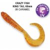 Návnada a nástraha CRAZY FISH King Tail 2,5" 9 caramel 6 ks