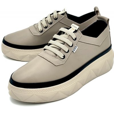 Iberius Guero Dámské kožené polobotky G352 570 4 béžová – Sleviste.cz