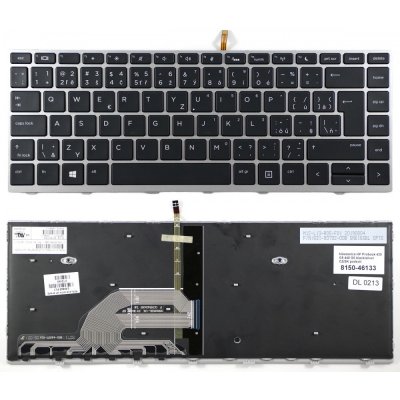 česká klávesnice HP Probook 430 G5 440 G5 445 G5 640 G4 640 G5 černá/stříbrná CZ/SK podsvit