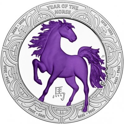 Česká mincovna Stříbrná mince Rok koně 2026 metalický kolor proof 1 oz – Zbozi.Blesk.cz