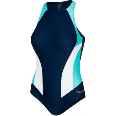 Aqua Speed plavky Nina Navy Blue/White/Turquoise Pattern