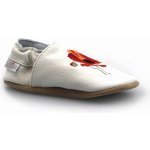 baBice Kožené capáčky barefoot s výšivkou, vlčí máky – Hledejceny.cz