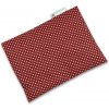 Hřejivý polštářek Babyrenka nahřívací polštářek z pohankových slupek s povlakem 20x14 cm Dots dark red