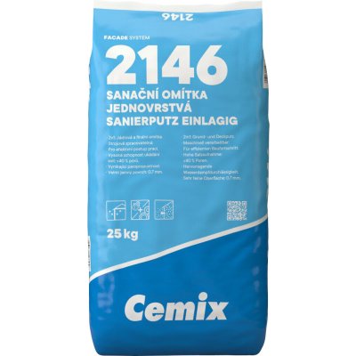 Cemix Omítka sanační jednovrstvá 2146 25 kg – Sleviste.cz