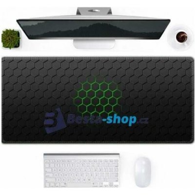Podložka pod myš 90 x 40 cm černo zelená – Sleviste.cz