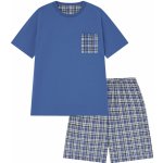 Wolf S2575A pánské pyžamo krátké modré – Sleviste.cz