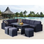 Rojaplast Zahradní souprava MONTREAL rohová set z umělho ratanu – Zboží Dáma