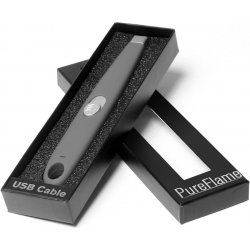 PureFlame plazmový s USB nabíjením šedá