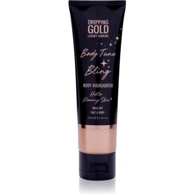 Dripping Gold Luxury Tanning Body Tune Bling krémový rozjasňovač na tělo a obličej 100 ml