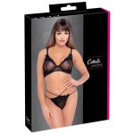 Černý průhledný set Cottelli LINGERIE – Zboží Dáma