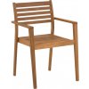Zahradní židle a křeslo Kave Home Přírodní dřevěná zahradní židle LaForma Hanzel