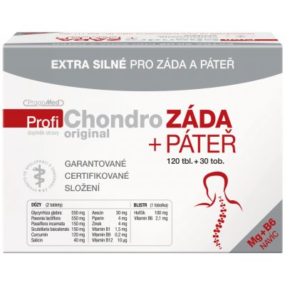 NOVINKA ProfiChondro ZÁDA+PÁTEŘ 120 tablet +30 tobolek – Hledejceny.cz
