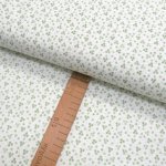 Bavlněné plátno - Květy zelené na bílé - šíře 150cm – Zboží Dáma