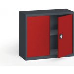 Kovona Plechová policová skříň na nářadí, 800 x 950 x 400 mm, 1 police, grafit/červená – Sleviste.cz