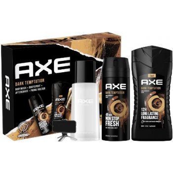 AXE Dark Temptation deodorant sprej 150 ml, sprchový gel 250 ml A voda po holení 100 ml Dárkové balení s držákem na telefon